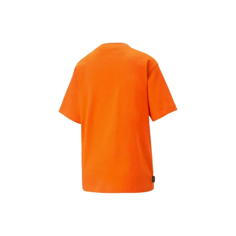 PUMA T Shirt Women's Orange Red-1