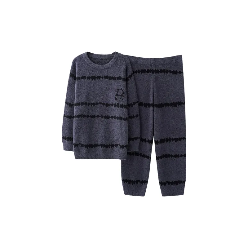 WANANNI Pajama Set Men's Gray Blue-0