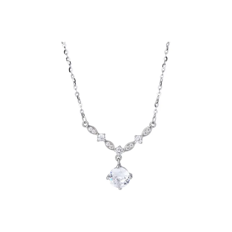 Happy Tide 999 Fine Silver Necklaces Women's Silver-5
