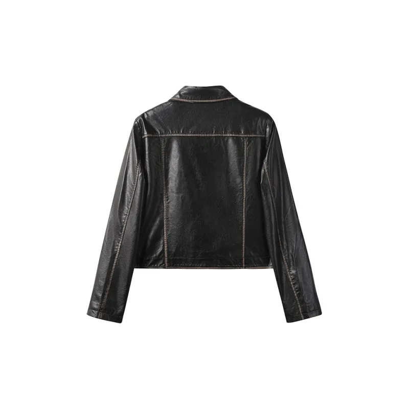 FAIRWHALE Leather Jacket Women's-4