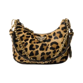 PRADA Re Edition Leather Shoulder Bag Handbag Shoulder Bag Mini Women's Honey