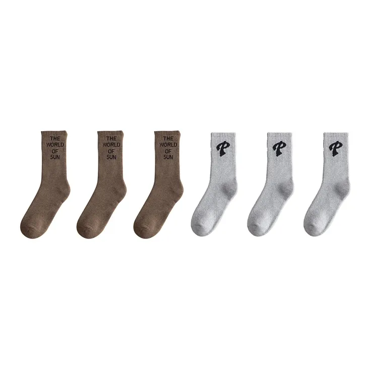 Cotton Gene Mid Calf Socks Unisex Combo Set-27