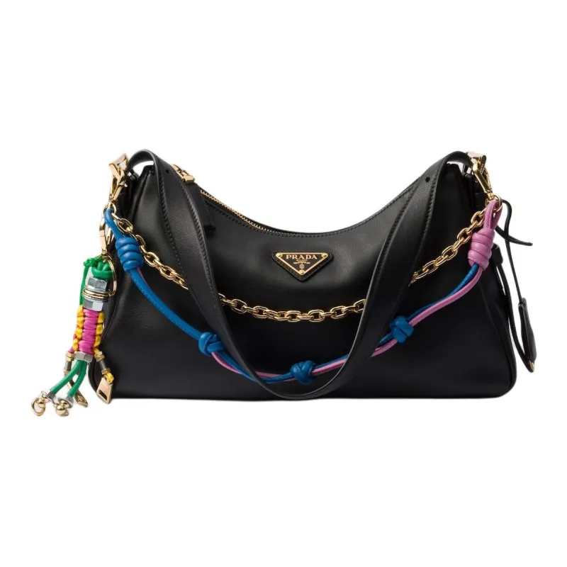 PRADA Metal Bag Shoulder Strap Women's Fuchsia & Blue-1