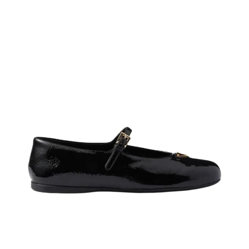 PRADA Flat Casual Single Shoes Women's Black-1
