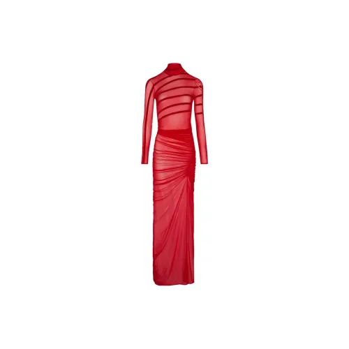 Jean Paul Gaultier Long-Sleeved Dresses Women's Scarlet