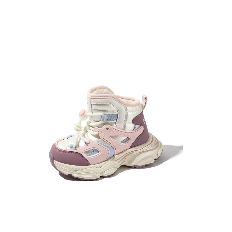 BELLE High Top Kids Lifestyle Shoes Beige Purple Kids-1