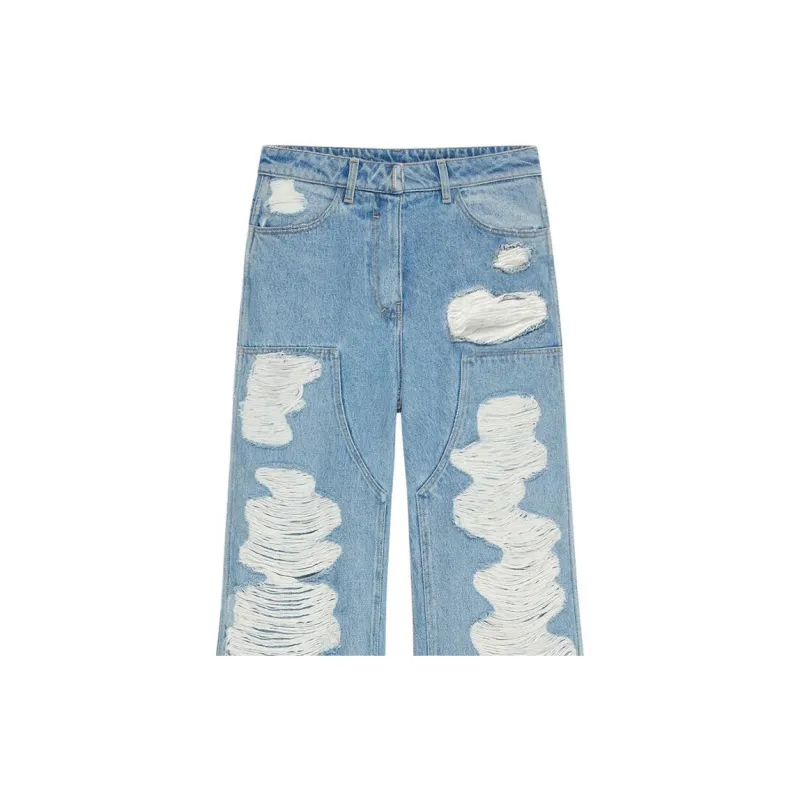Givenchy Extra Wide Jeans With Workwear Patch 'Light Blue'-5