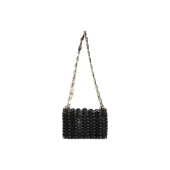 Paco Rabanne Calfskin Crossbody Bag Shoulder Bag Men's Black Gold