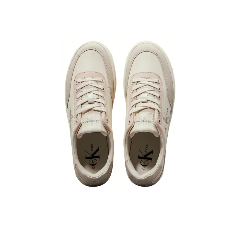 CKJ CALVIN KLEIN JEANS Low Top Skateboard Shoes Women's Greige-3