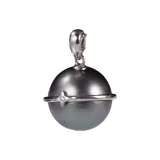 Neptune-White 18K Gold Tahitian Pearl Pendant