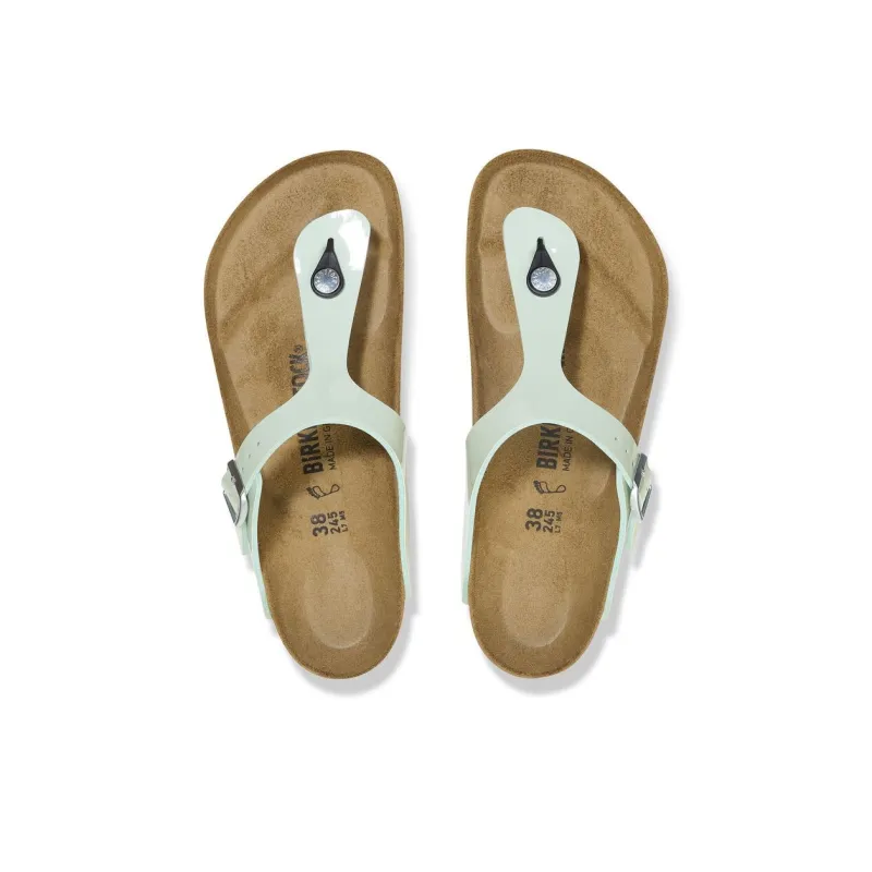 Birkenstock Gizeh Series EVA Abrasion-Resistant Flip Flops Women's Surfing Green Narrow Fit-3