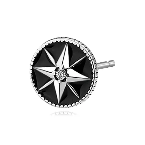 Ostantin S925 Silver Stud Earrings Men's-5