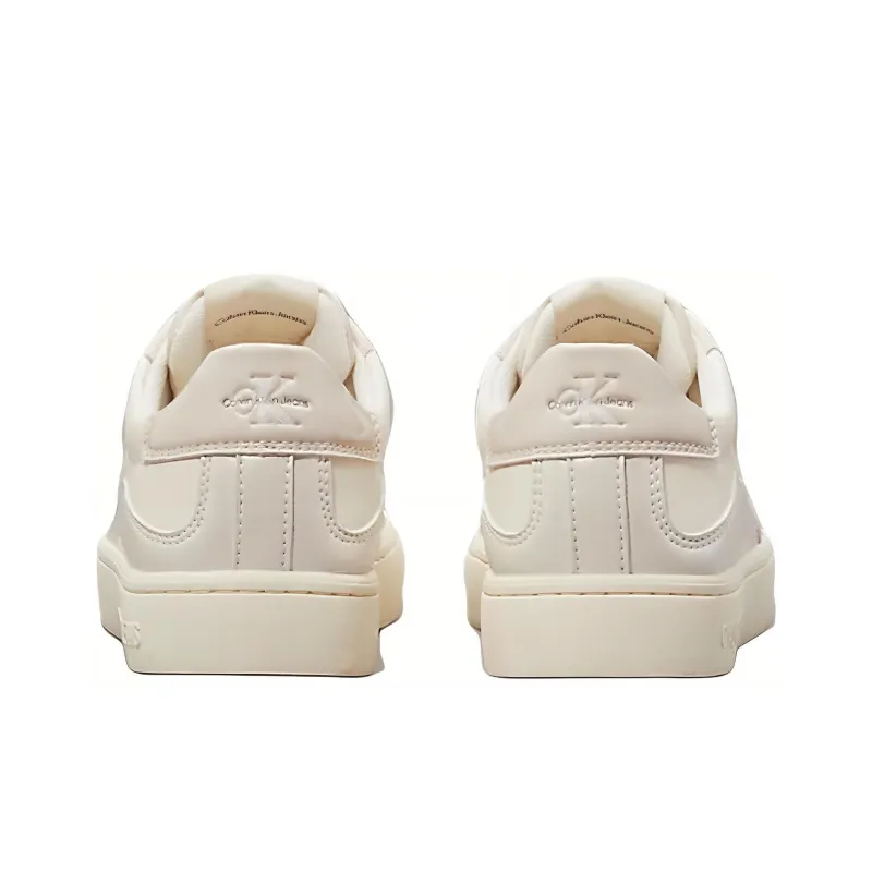CKJ CALVIN KLEIN JEANS Low Top Skateboard Shoes Women's Greige-4