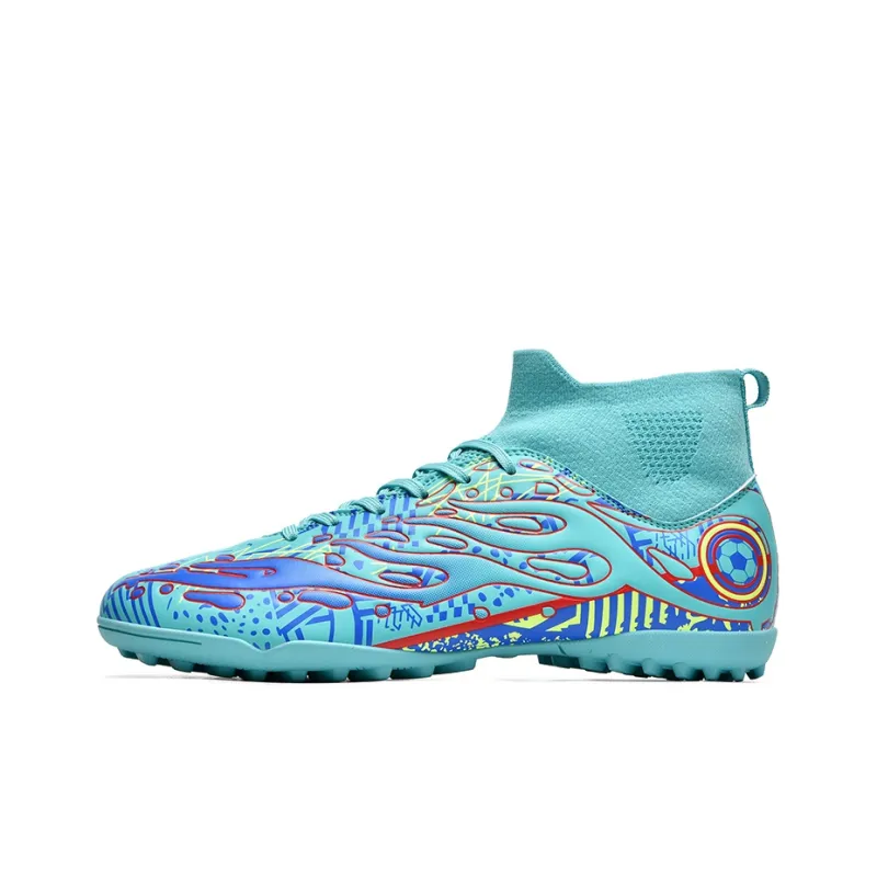 Black tailed deer Soccer Shoes Unisex High Top Aqua/White Blue/White Red-21