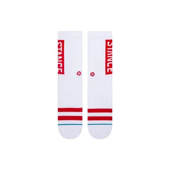 Stance Mid Calf Socks Men's 1 Pack White Red