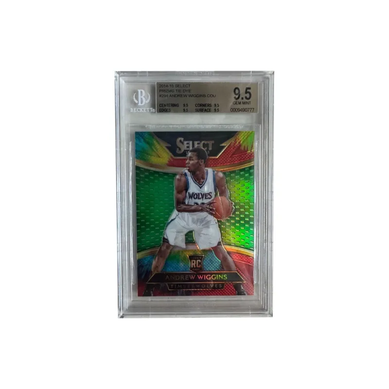 PANINI 2014 15 Select Andrew Wiggins, Rising Stars, Tie Dye/25 Edition BGS 9.5 Graded Cards 1 Pc-0