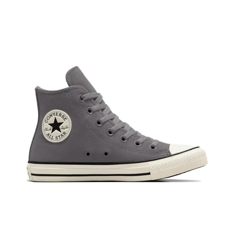 Converse Chuck Taylor All Star Anti Slip Wear Resistant High Top Skateboard Shoes Unisex Gray-1