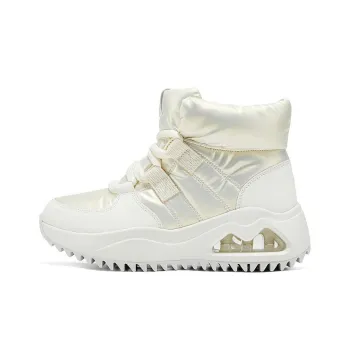 Skechers Uno Peaks Warm Wear Resistant Slip Resistant Short Snow Boots Women's White