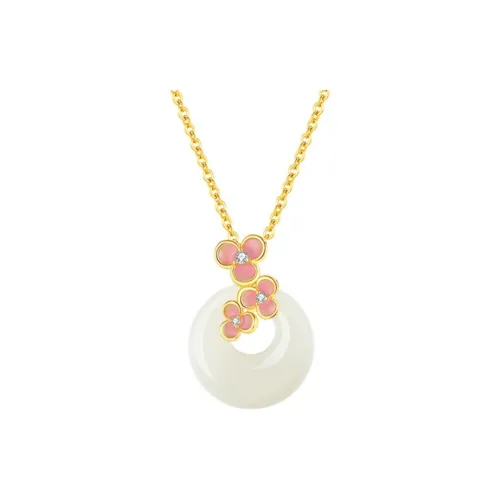 YINCHIE Necklaces White Jade/Pale Greenish White Jade Women's