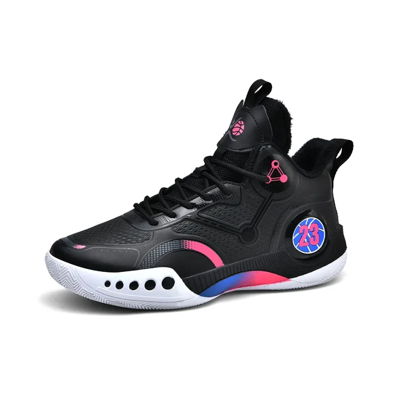 MUSNODO Cushioning, Slip Resistant, Abrasion Resistant, Breathable, Coverage, Rebound Mid Top Basketball Shoes Unisex-38