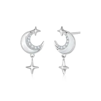 DESIGN CIRCLES S925 Silver Stud Earrings Women's