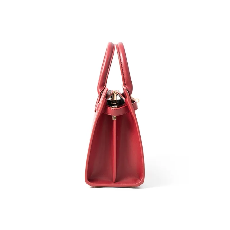 Vigno Synthetic Leather Shoulder Bag Crossbody Bag Handbag Medium Size Women's Red-11