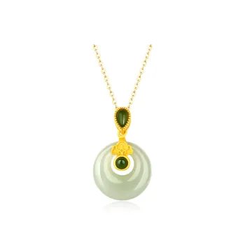 GOLDFISH ALLEY Hetian Jade Necklaces Pale Greenish White Jade Women's