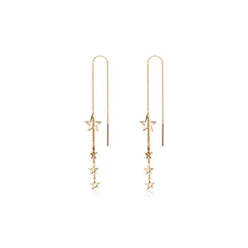 FUSSEM 18K Gold Drop Earrings Women's