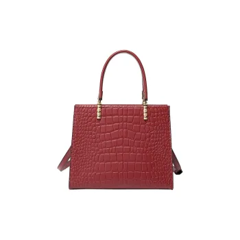 PAYOT Microfiber Synthetic Leather Wedding Bag Shoulder Bag Crossbody Bag Handbag Regular Women's Burgundy/Ecru & Brown