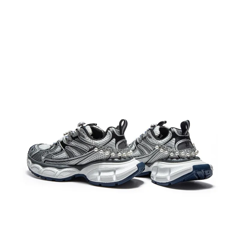 MQ Shock Absorbers With Slip Resistant Features Low Top Chunky Sneakers Women's-13