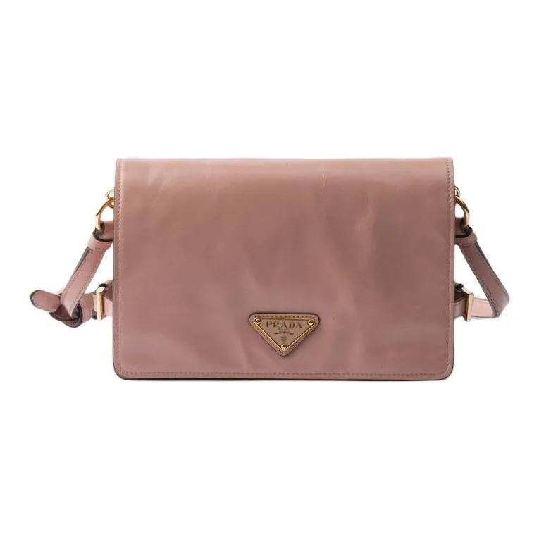 PRADA Leather Crossbody Bag Shoulder Bag Women's Lily Of The Valley Powder-0