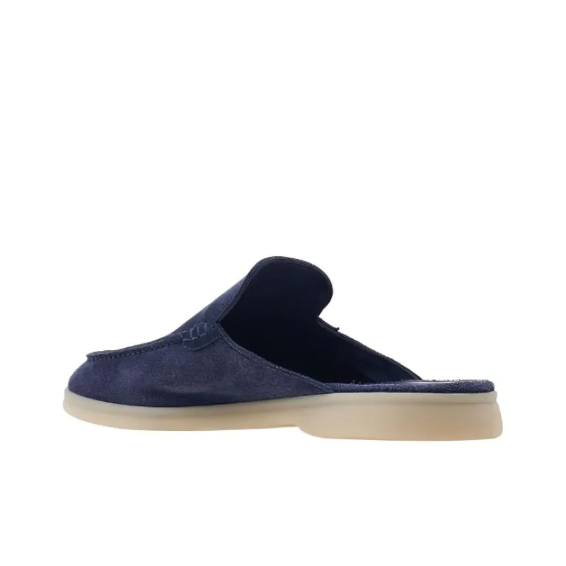 Loro Piana Closed Toe Slippers Men's Blue-3