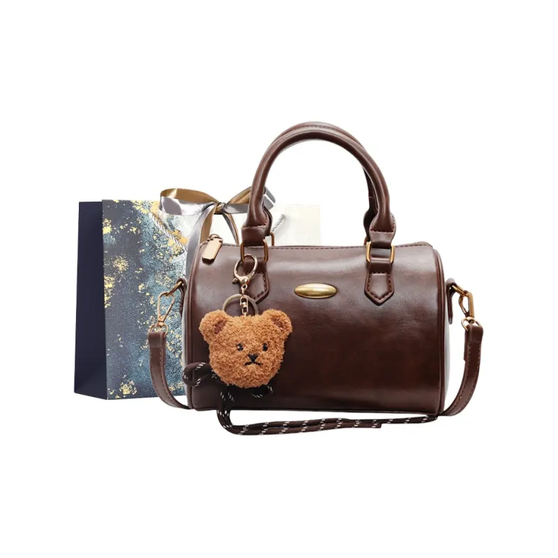 Iman's House PU One Shoulder Handbag Crossbody Bag Women's Ecru/Brown/Coffee/Black-4