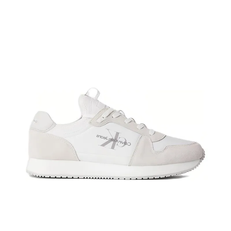 CKJ CALVIN KLEIN JEANS Abrasion Resistant Low Top Casual Shoes Men's White Beige-1
