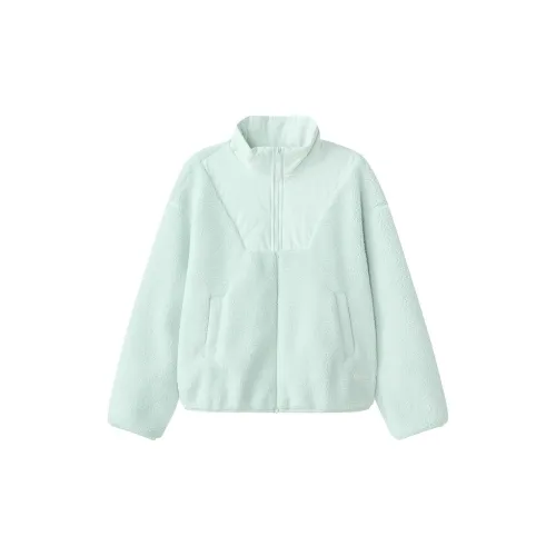 Skechers Mountain And Wild Outdoor Series Velvet-feel Coat Women's Ice Green