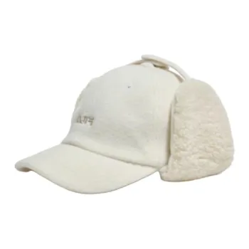 FILA Fur Wool Polyester Trapper Hats Kids' Ecru