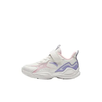 Antakids Lightweight Cushioning Low Top Kids' Running Shoes White Pink Purple Children Aged 3 7 Years Old