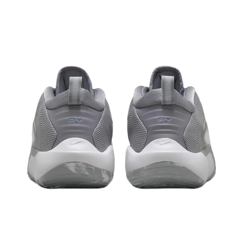 Nike ISOFLY Anti Slip Wear Resistant Low Top Children's Basketball Shoes Gray Teenagers-4