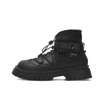 Jeep Ankle Length Martin Boot Medium Heel Men's Black