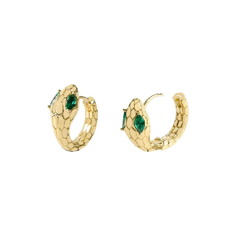 DREAM PARTY Copper Alloy Synthetic Cubic Zirconia Steel Needle Earrings Unisex Gold Silver-2