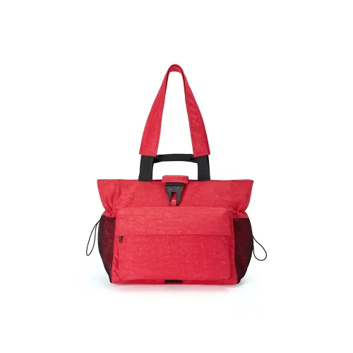 SONG OF JOY Nylon Shoulder Bag Sports Travel Outdoor Unisex Humorous Black/Not Disheartened/Passionate Red/Step Green
