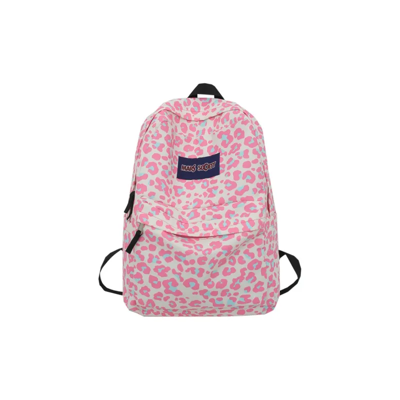 KAMLUI Nylon Backpack Regular Unisex Leopard Pink Black Blue-0