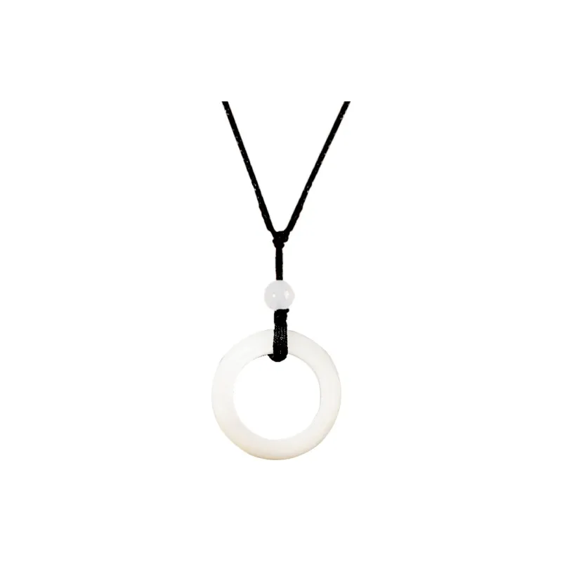 Baozhi White Jade Bodhi Necklaces Unisex-0