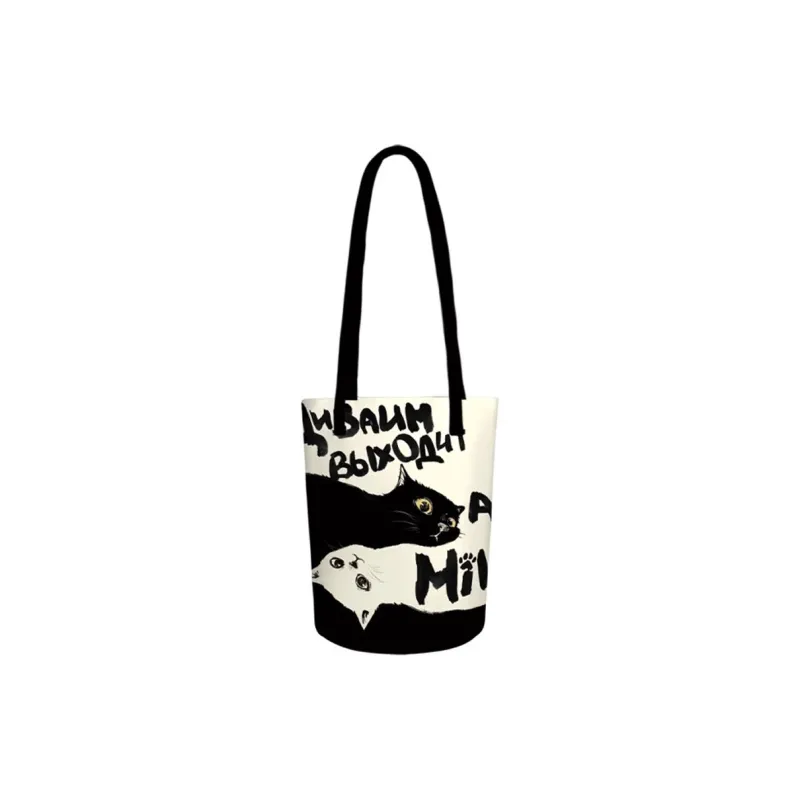 AOSONG Suede Tech Fabric Shoulder Bag Regular Unisex Black White-0
