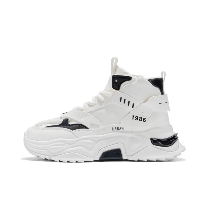 URBAN AUTHENTIC Anti-Slip And Wear-Resistant Lightweight Height Increasing Coverage High-Top Chunky Sneakers Men's-4