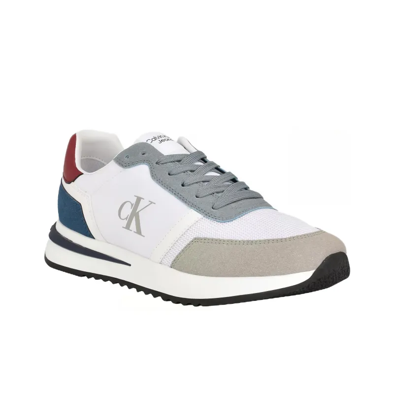 CALVIN KLEIN Picio Low-Top Casual Shoes Men's Gray White-2