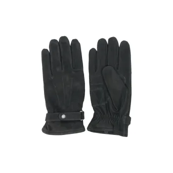 BARBOUR Leather Gloves Men's Black