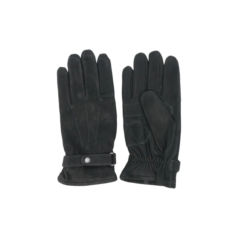 BARBOUR Leather Gloves Men's Black-0