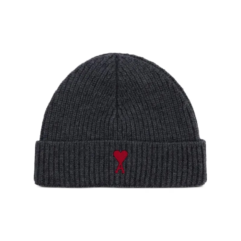 AMIPARIS Logo embroidered Ribbed knit Beanie-0