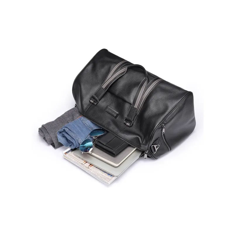 ROSEROOEN PU Travel Bag Regular Men's Black-2